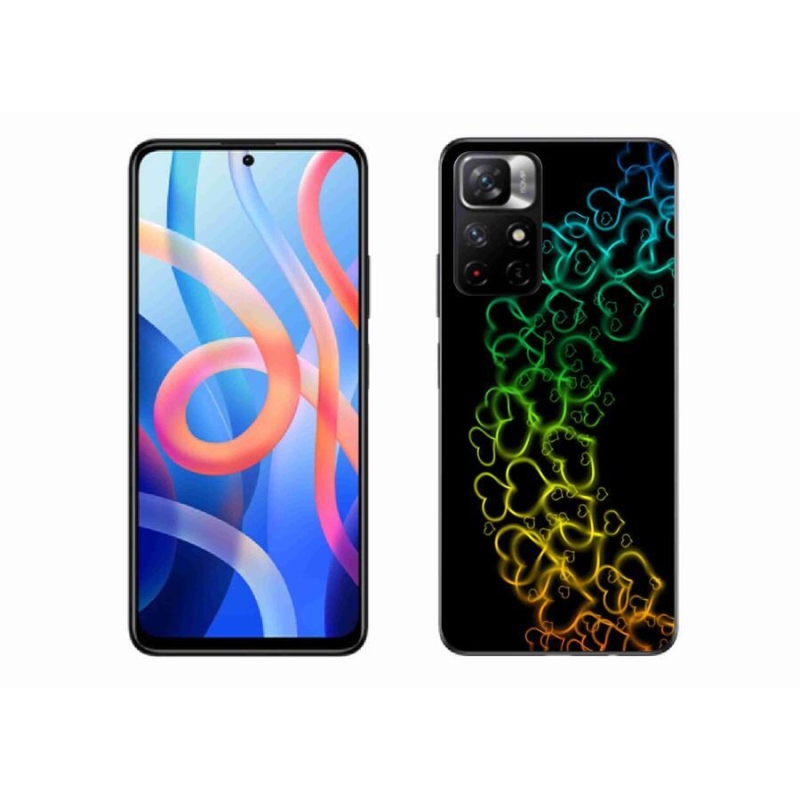 Gél borítás mmCase a Xiaomi Redmi Note 11S 5G-hez - színes szívek