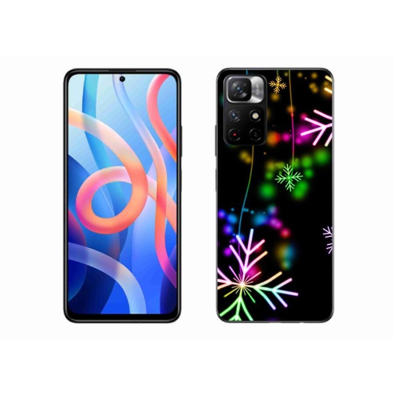 Gél borítás mmCase a Xiaomi Redmi Note 11S 5G számára - színes pelyhekkel