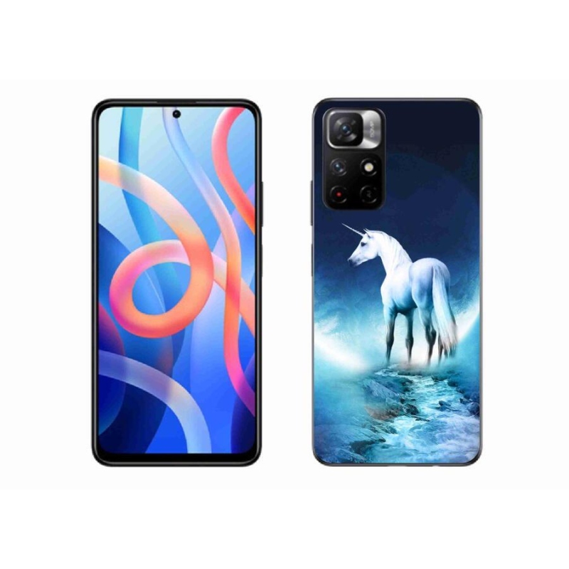 Gél borítás mmCase a Xiaomi Redmi Note 11S 5G-hez - fehér egyszarvú