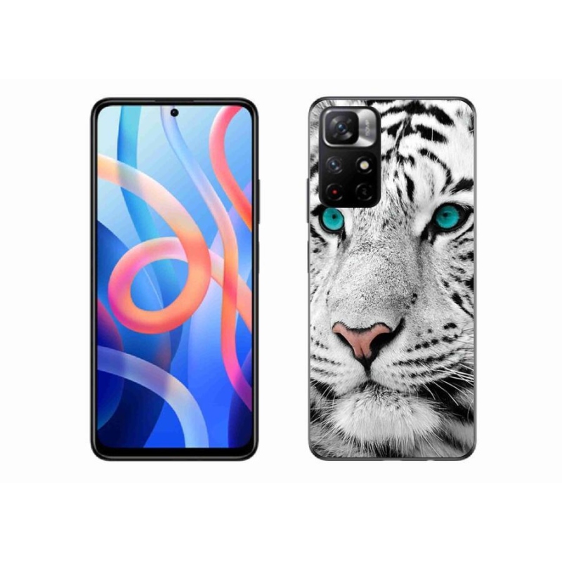 Gél borítás mmCase a Xiaomi Redmi Note 11S 5G számára - fehér tigris