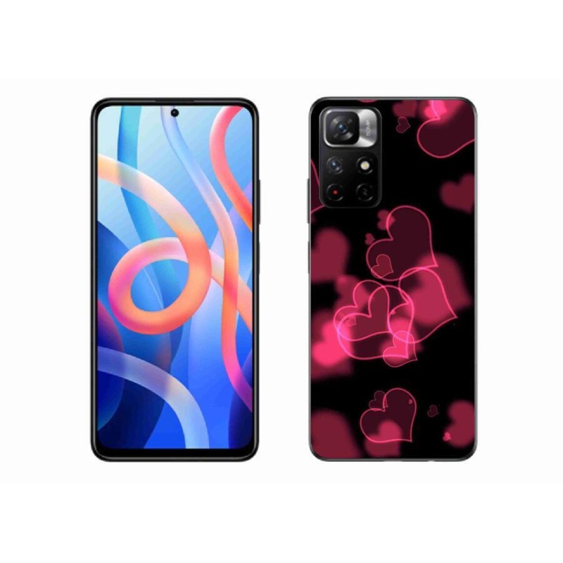 Gél borítás mmCase a Xiaomi Redmi Note 11S 5G-hez - piros szívek