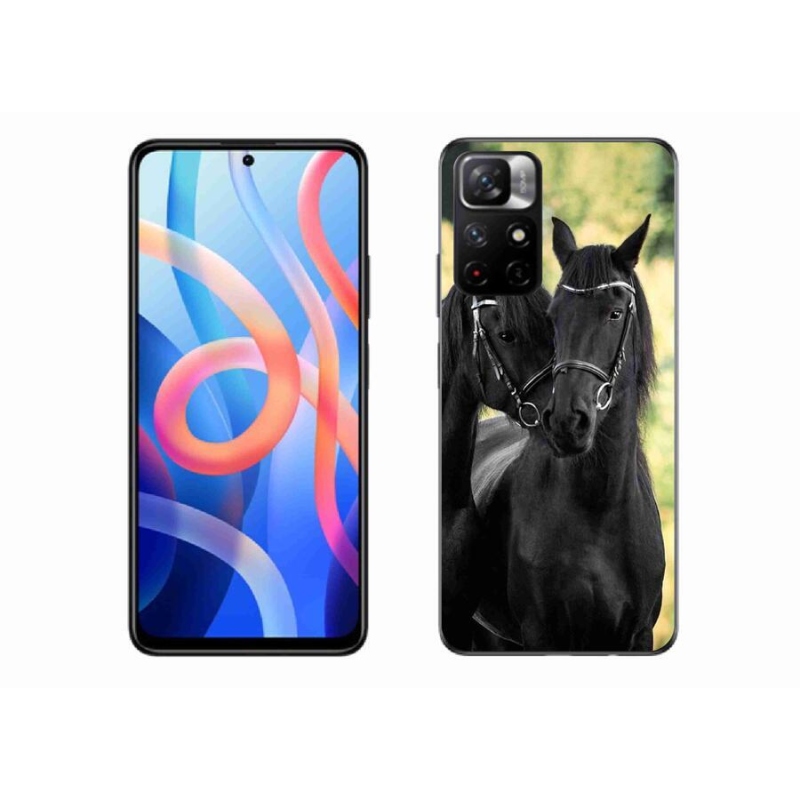 Gél borítás mmCase a Xiaomi Redmi Note 11S 5G-hez - két fekete ló