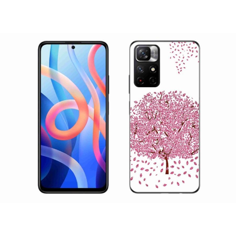 Gél borító mmCase a Xiaomi Redmi Note 11S 5G számára - rajzfilmfa levelekkel