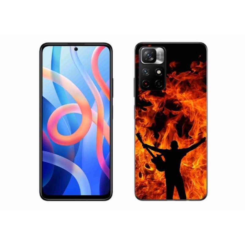Gél borító mmCase a Xiaomi Redmi Note 11S 5G számára - zenész és tűz