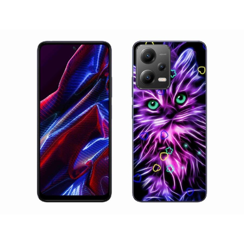 Gél borítás mmCase a Xiaomi Redmi Note 12 5G számára - absztrakt macska