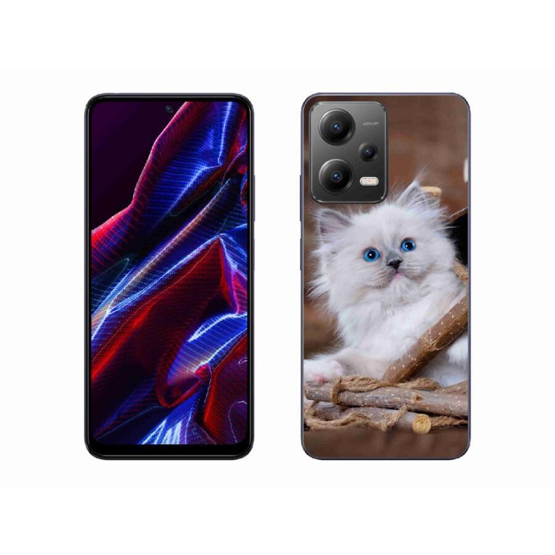 Gél borítás mmCase a Xiaomi Redmi Note 12 5G-hez - fehér cica
