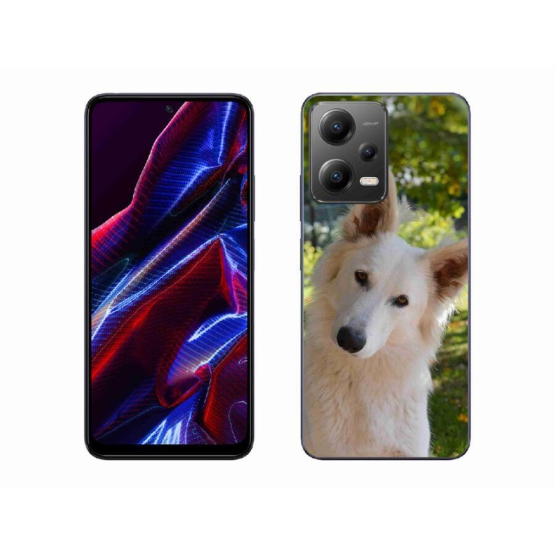 Gél borítás mmCase a Xiaomi Redmi Note 12 5G-hez - fehér Svájci pásztor 1