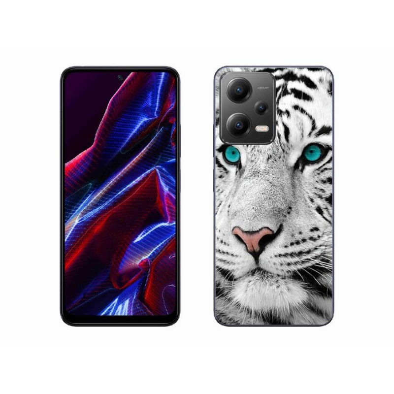 Gél borítás mmCase a Xiaomi Redmi Note 12 5G számára - fehér tigris