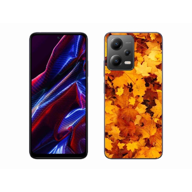 Gél borítás mmCase a Xiaomi Redmi Note 12 5G számára - juharlevelek