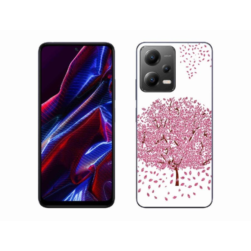 Gél borítás mmCase a Xiaomi Redmi Note 12 5G számára - rajzfilmfa levelekkel