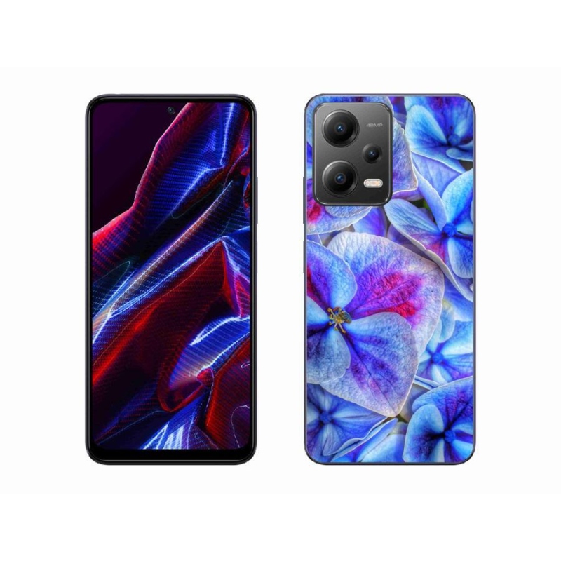 Gél borító mmCase a Xiaomi Redmi Note 12 5G - kék virágok 1