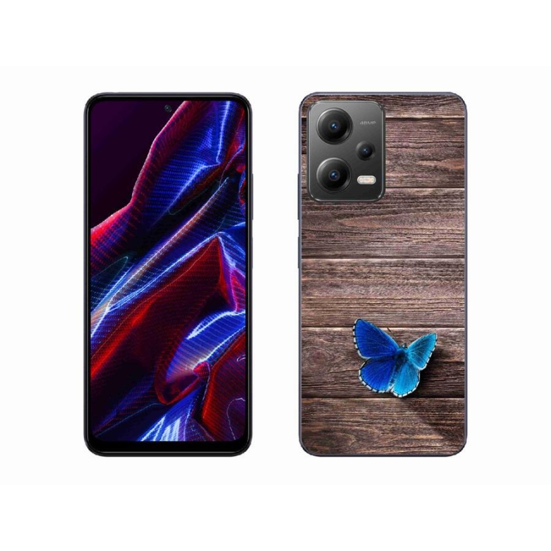 Zselés borítás mmCase a Xiaomi Redmi Note 12 5G - kék pillangó 1