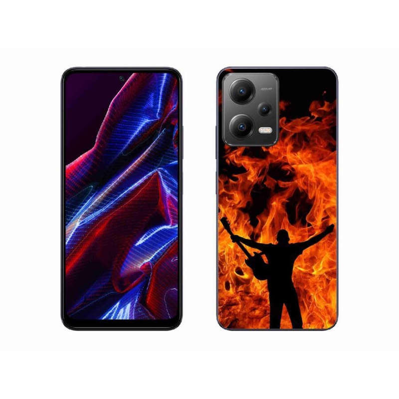 Gél borító mmCase a Xiaomi Redmi Note 12 5G számára - zenész és tűz