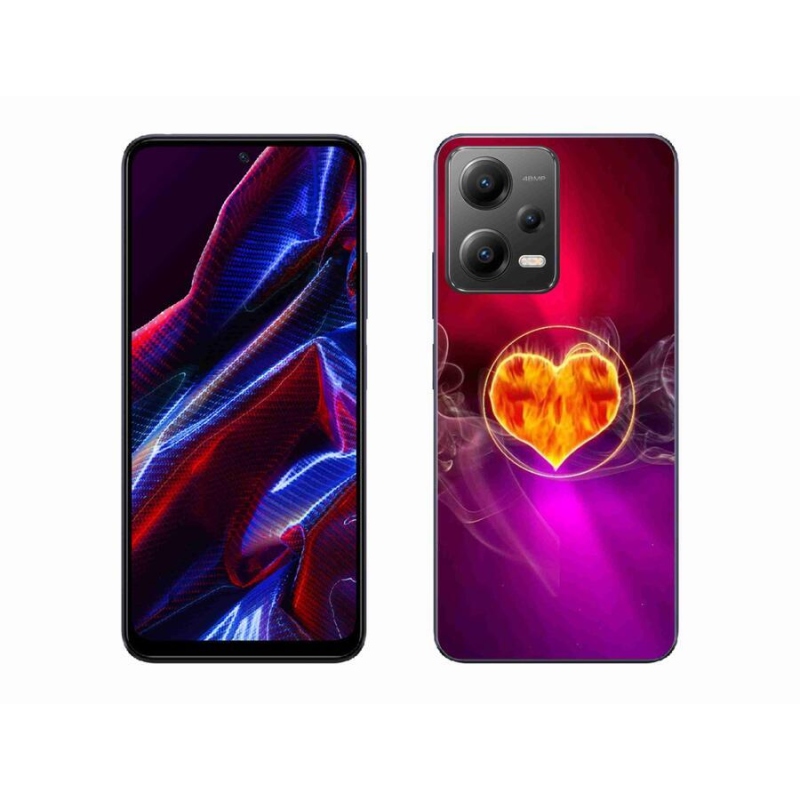 Gél borítás mmCase a Xiaomi Redmi Note 12 5G számára - tüzes szív