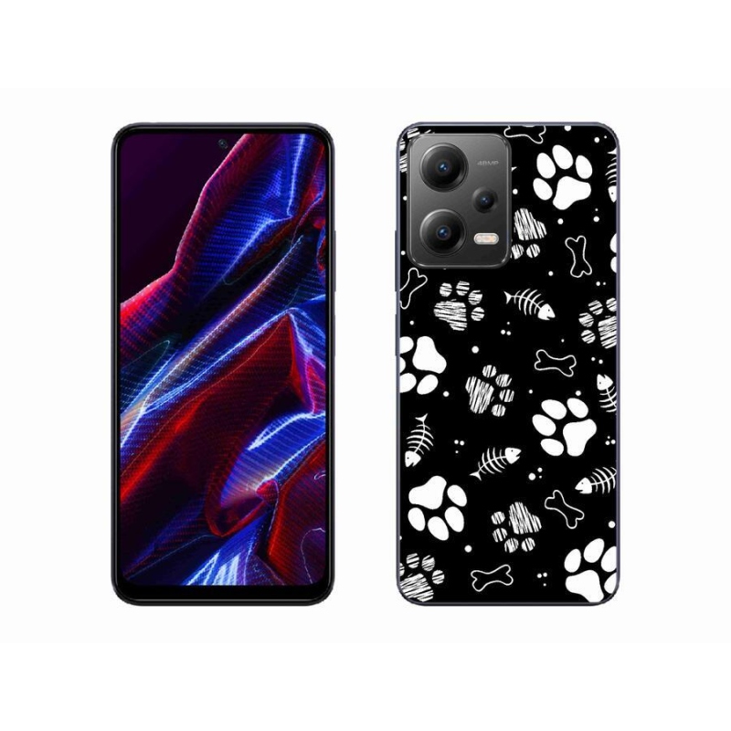 Gél borítás mmCase a Xiaomi Redmi Note 12 5G-hez - kutyamancsok
