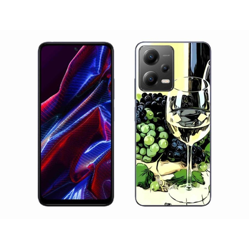 Gél borítás mmCase a Xiaomi Redmi Note 12 5G számára - pohár bor