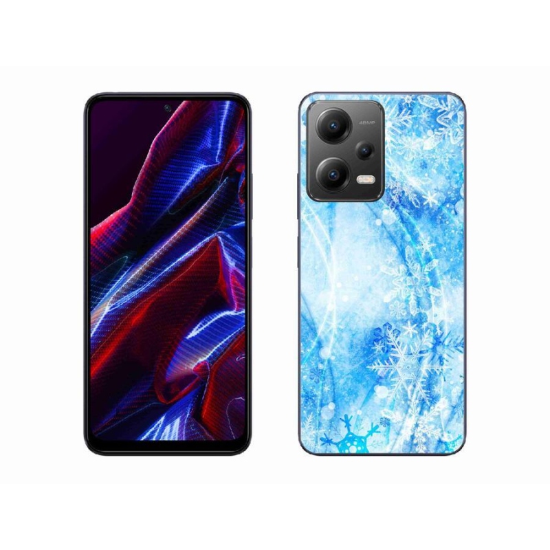 Gél borítás mmCase a Xiaomi Redmi Note 12 5G számára - hópelyhek