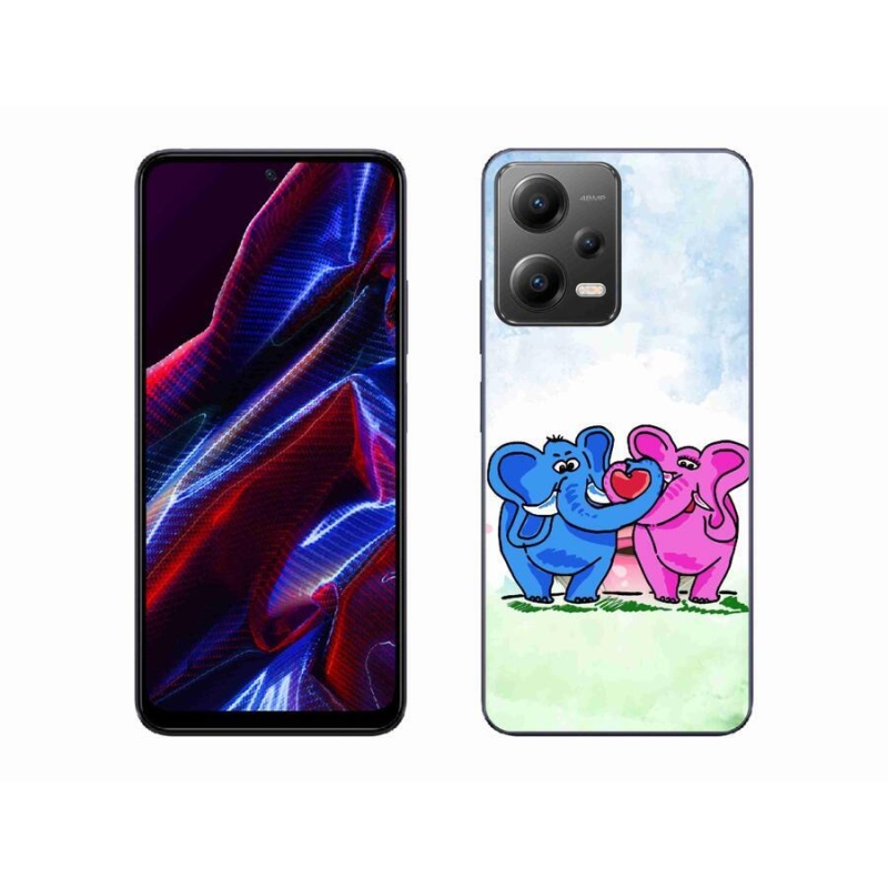 Gél borítás mmCase a Xiaomi Redmi Note 12 5G-hez - szerelmes az elefántokba