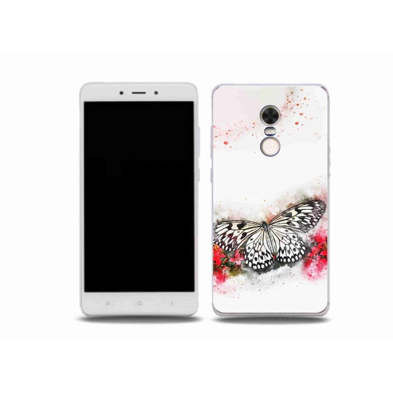 Gél borítás mmCase a Xiaomi Redmi Note 4X-hez - fekete és fehér pillangó