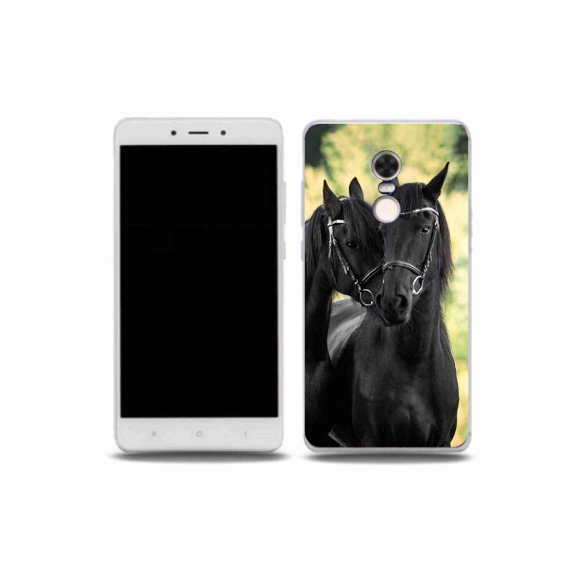 Gél borító mmCase a Xiaomi Redmi Note 4X-hez - két fekete ló