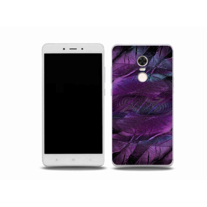 Gél borítás mmCase a Xiaomi Redmi Note 4X készülékhez - lila tollak
