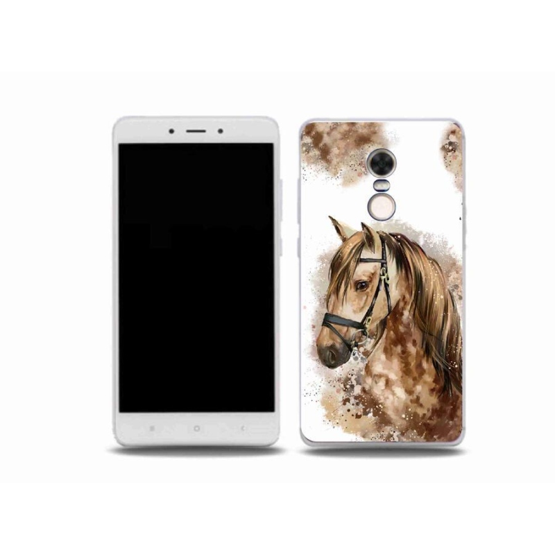 Gél borító mmCase a Xiaomi Redmi Note 4X-hez - barna rajzfilm ló