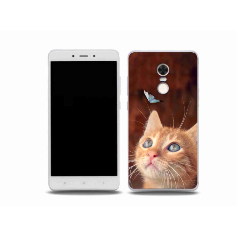 Gél borító mmCase a Xiaomi Redmi Note 4X-hez - pillangó és cica