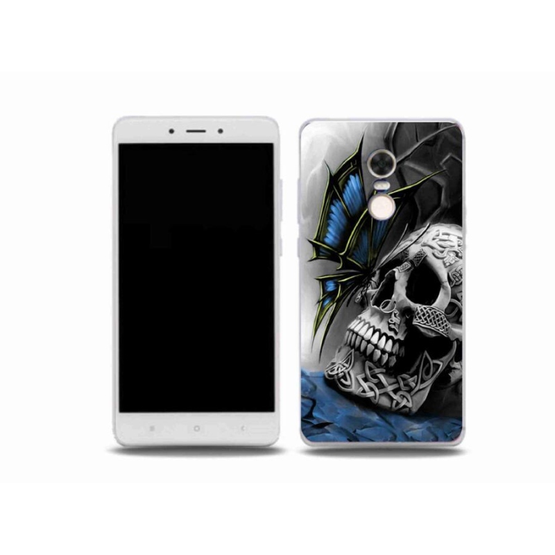 Gél borítás mmCase a Xiaomi Redmi Note 4X-hez - pillangó és koponya