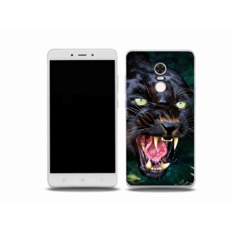 Gél borító mmCase a Xiaomi Redmi Note 4X-hez - dühös fekete párduc