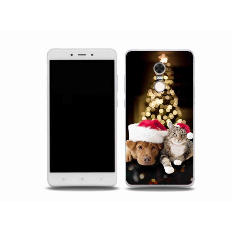 Gél borító mmCase a Xiaomi Redmi Note 4X-hez - Karácsonyi kutya és macska