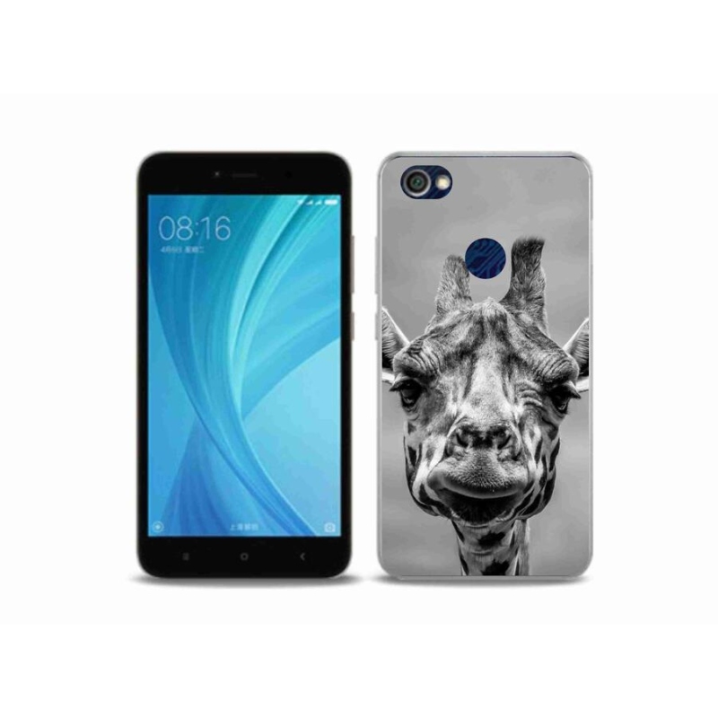 Zselés borítás mmCase a Xiaomi Redmi Note 5A Prime készülékhez - fekete-fehér zsiráf