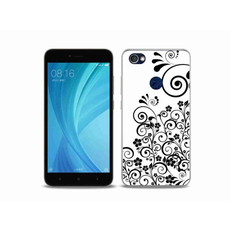 Zselés borítás mmCase a Xiaomi Redmi Note 5A Prime készülékhez - fekete és fehér virágminták