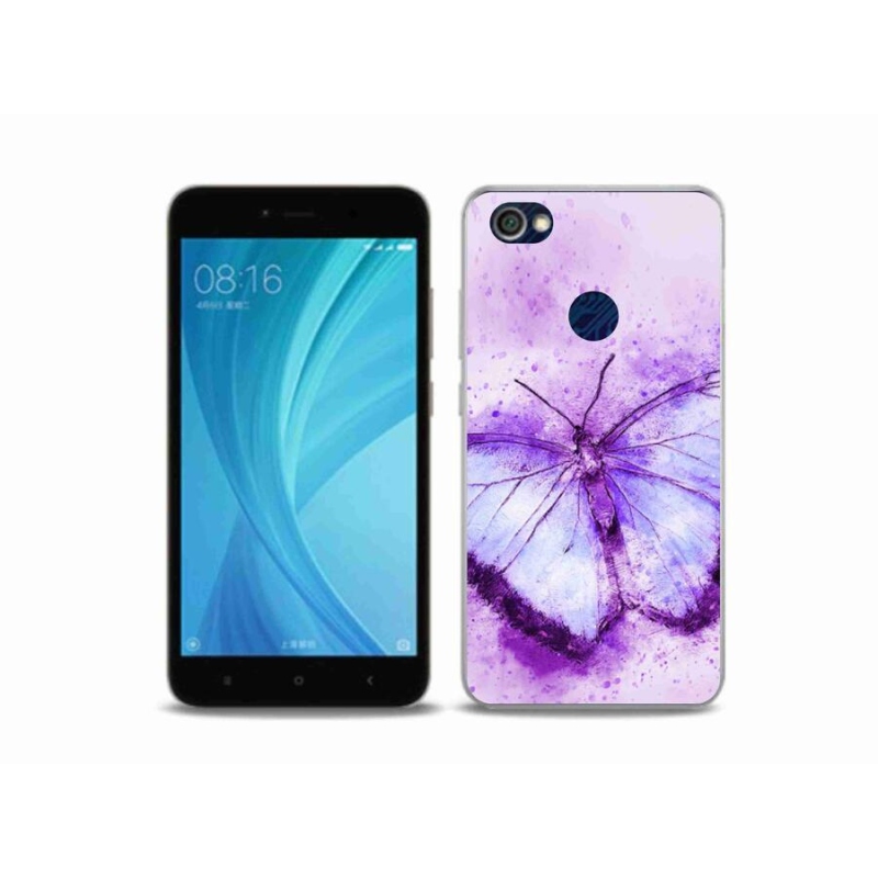Gél borítás mmCase a Xiaomi Redmi Note 5A Prime készülékhez - lila pillangó