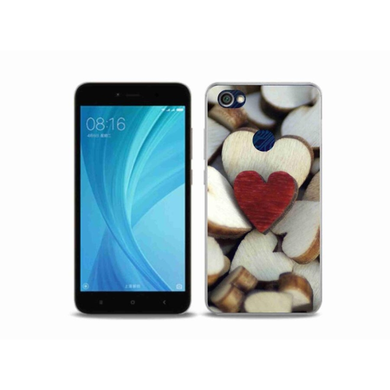 Gél borítás mmCase a Xiaomi Redmi Note 5A Prime készülékhez - gravírozott piros szív