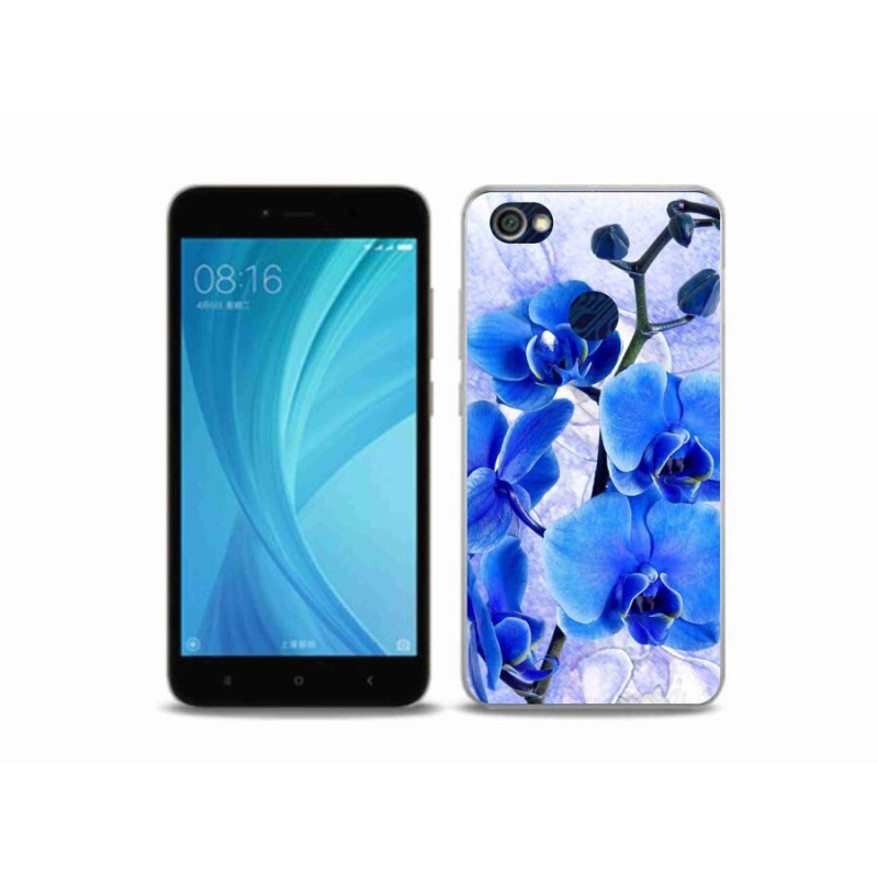 Gél borítás mmCase a Xiaomi Redmi Note 5A Prime készülékhez - kék virágok