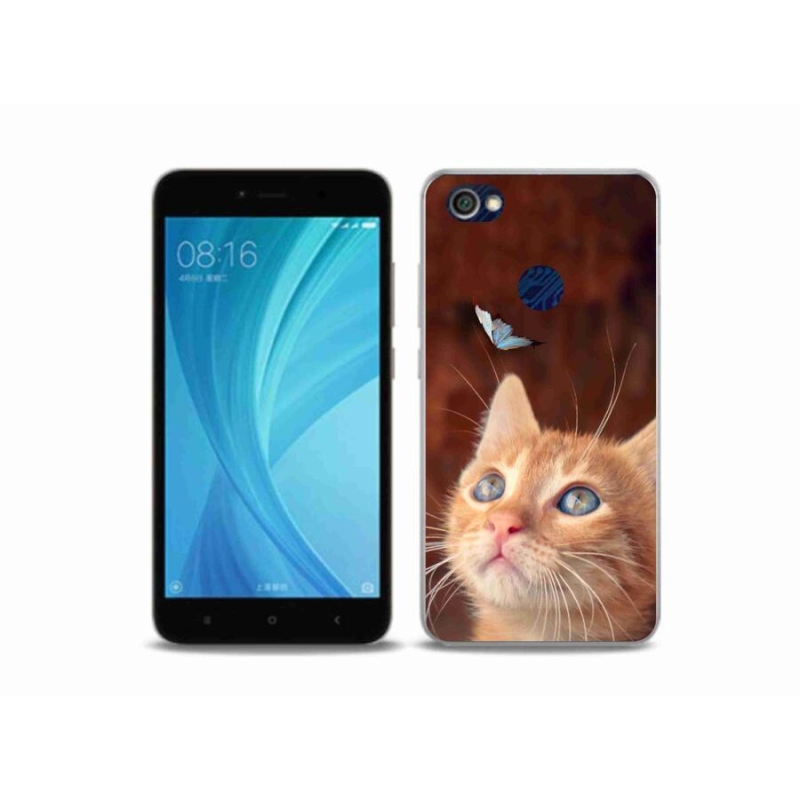 Gél borítás mmCase a Xiaomi Redmi Note 5A Prime számára - pillangó és cica
