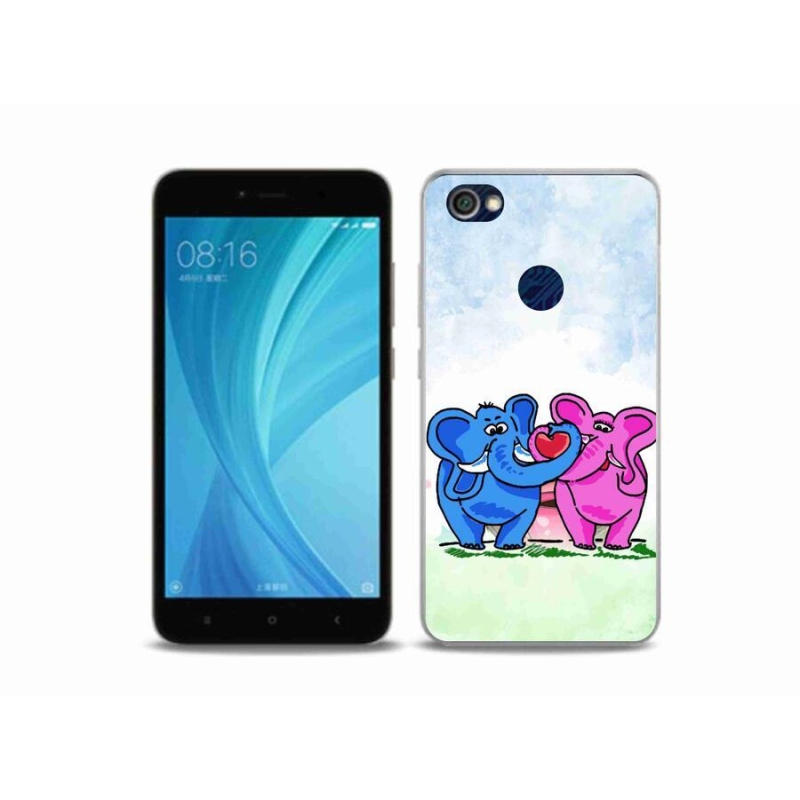 Gél borítás mmCase a Xiaomi Redmi Note 5A Prime-hoz - szerelmes elefántok