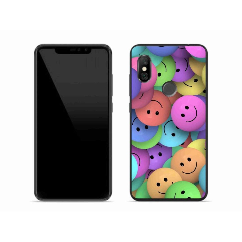 Gél borítás mmCase a Xiaomi Redmi Note 6 Pro-hoz - színes smiley-k