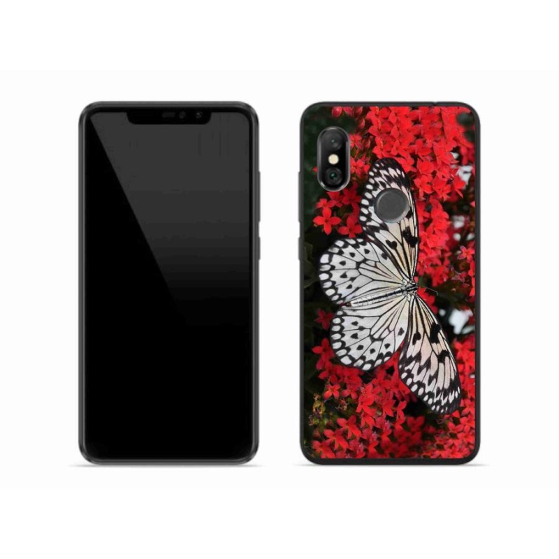 Gél borítás mmCase a Xiaomi Redmi Note 6 Pro-hoz - fekete és fehér pillangó 1