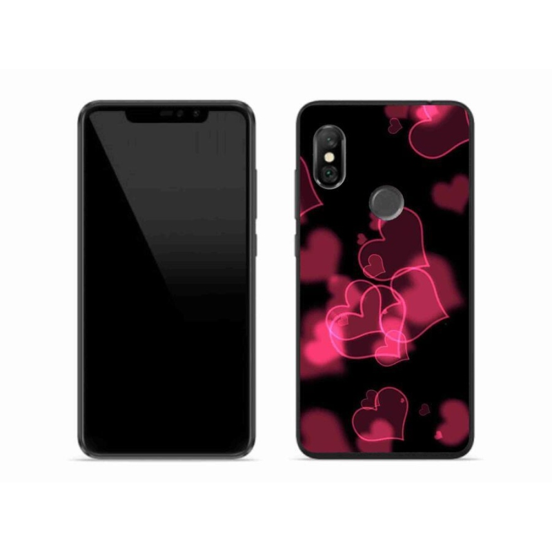 Gél borítás mmCase a Xiaomi Redmi Note 6 Pro készülékhez - piros szívek