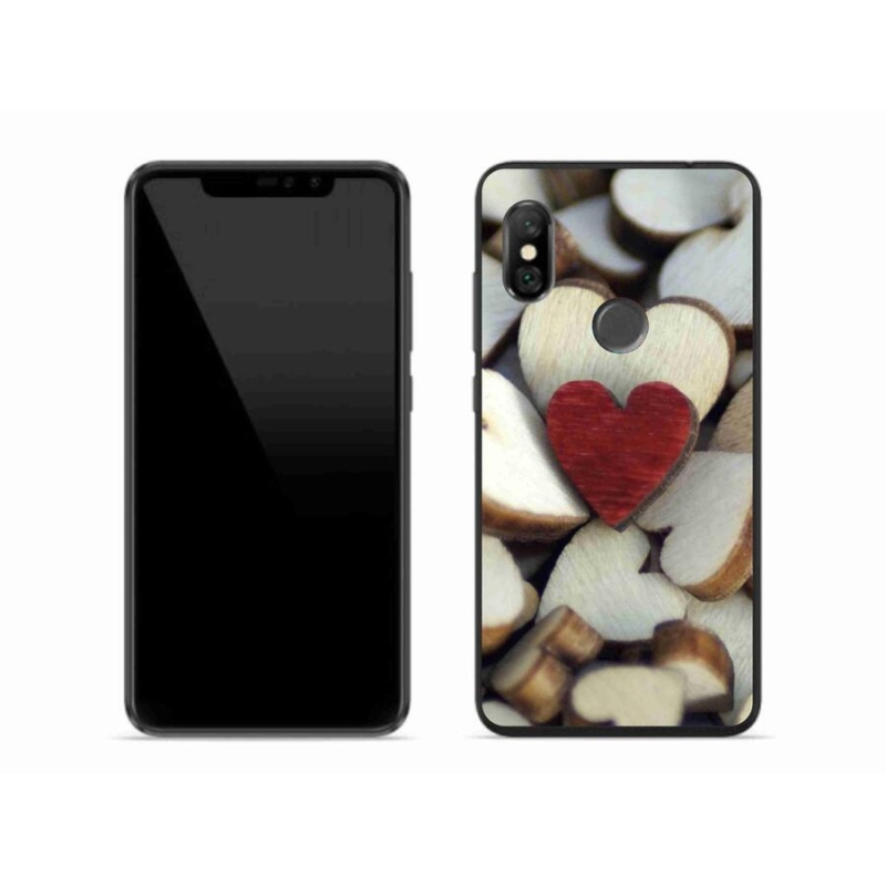 Gél borítás mmCase a Xiaomi Redmi Note 6 Pro készülékhez - gravírozott piros szív