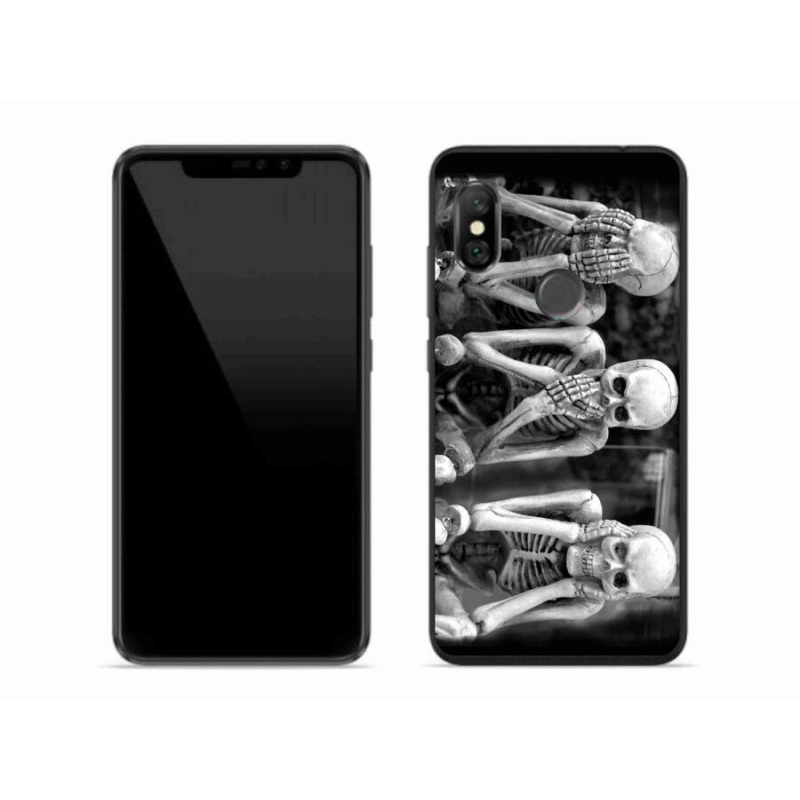 Gél borítás mmCase a Xiaomi Redmi Note 6 Pro számára - csontvázak