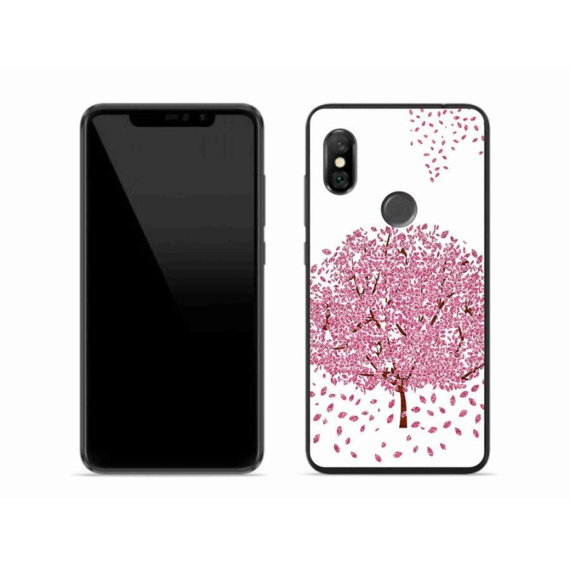 Gél borítás mmCase a Xiaomi Redmi Note 6 Pro számára - rajzfilmfa levelekkel