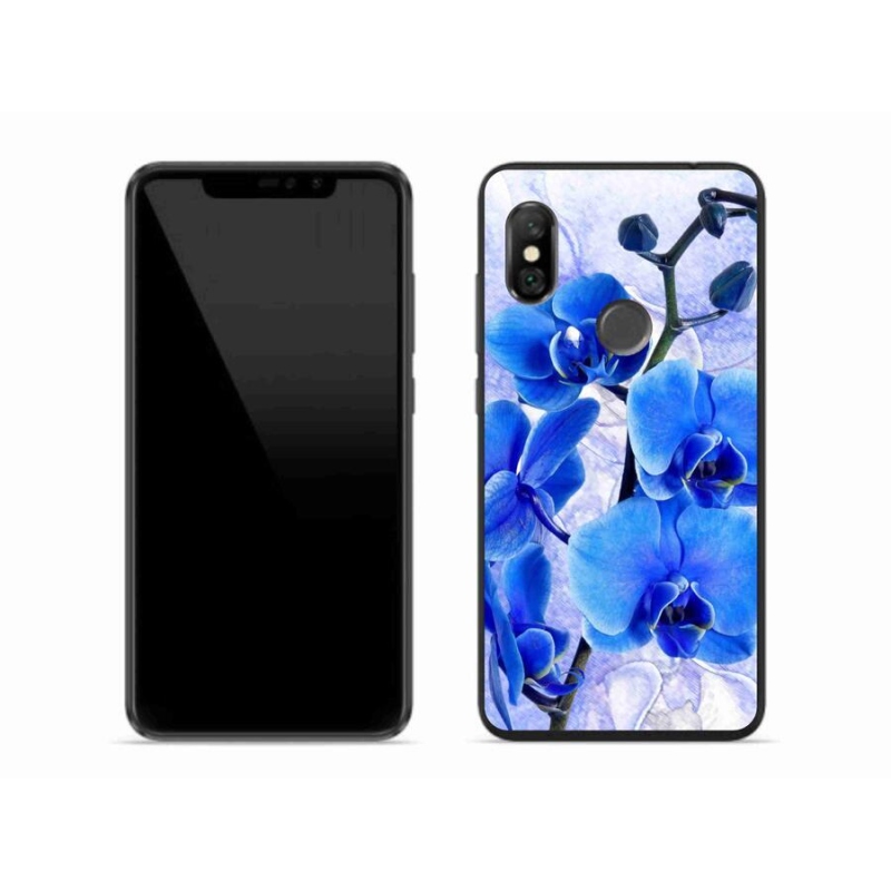 Gél borítás mmCase a Xiaomi Redmi Note 6 Pro készülékhez - kék virágok