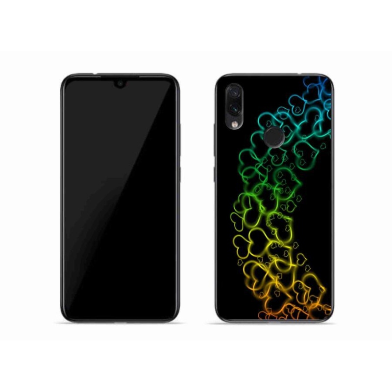 Gél borítás mmCase a Xiaomi Redmi Note 7-hez - színes szívek