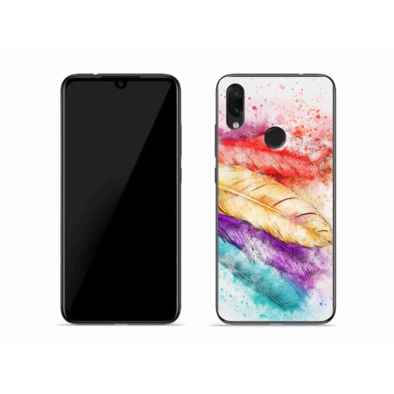 Gél borítás mmCase a Xiaomi Redmi Note 7-hez - színes tollakkal