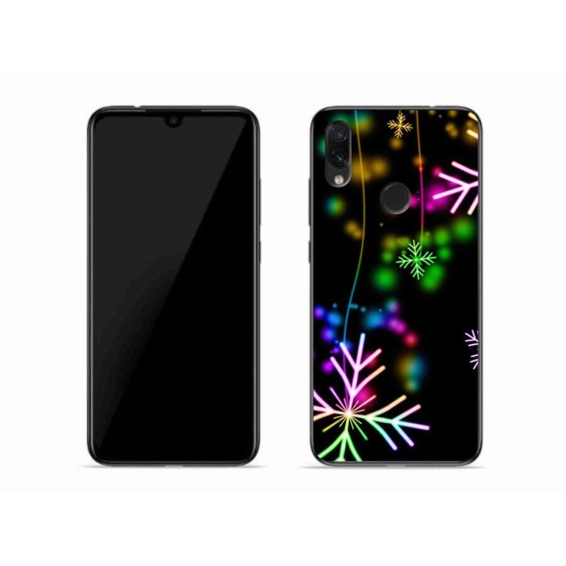 Gél borítás mmCase a Xiaomi Redmi Note 7-hez - színes hópelyhek