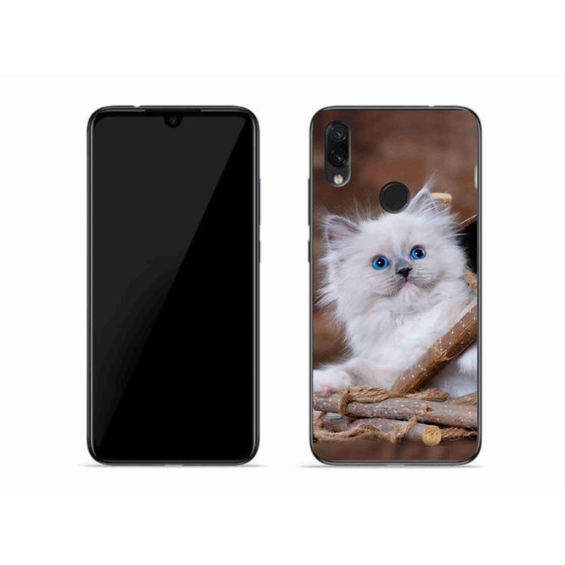 Gél borítás mmCase a Xiaomi Redmi Note 7-hez - fehér cica