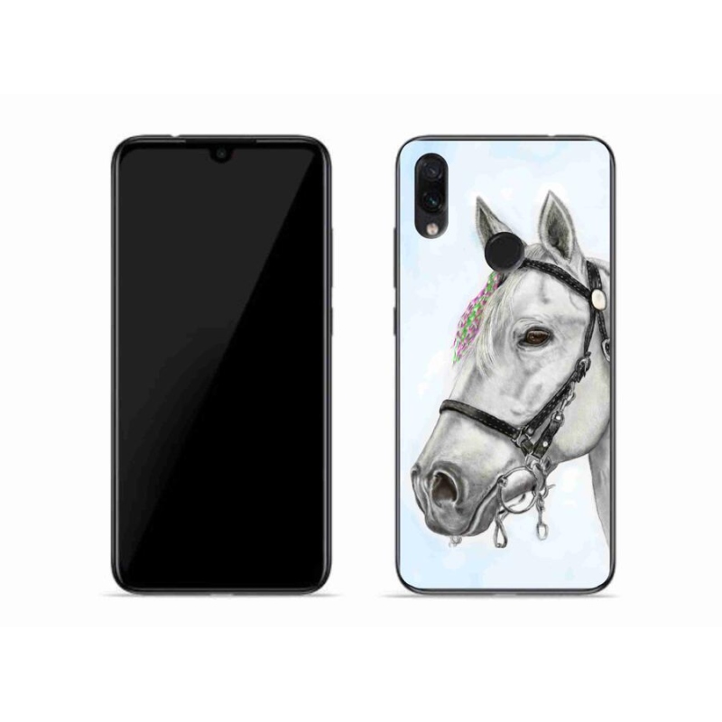 Gél borítás mmCase a Xiaomi Redmi Note 7-hez - fehér ló 1