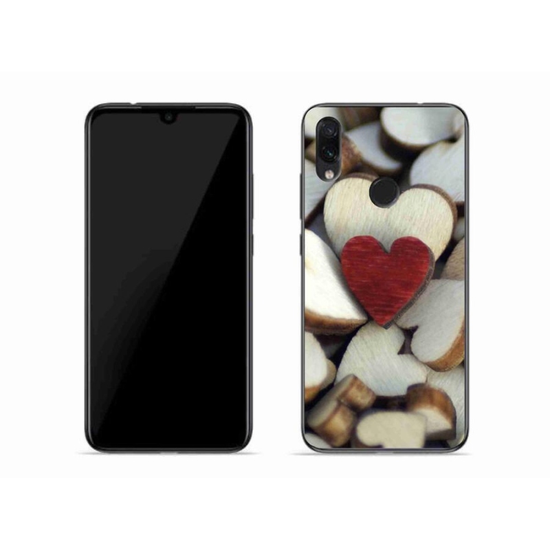 Gél borítás mmCase a Xiaomi Redmi Note 7 készülékhez - gravírozott piros szív